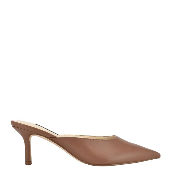 Nine West Ali Pointy Toe Brown Mules | South Africa 01O45-0D13
